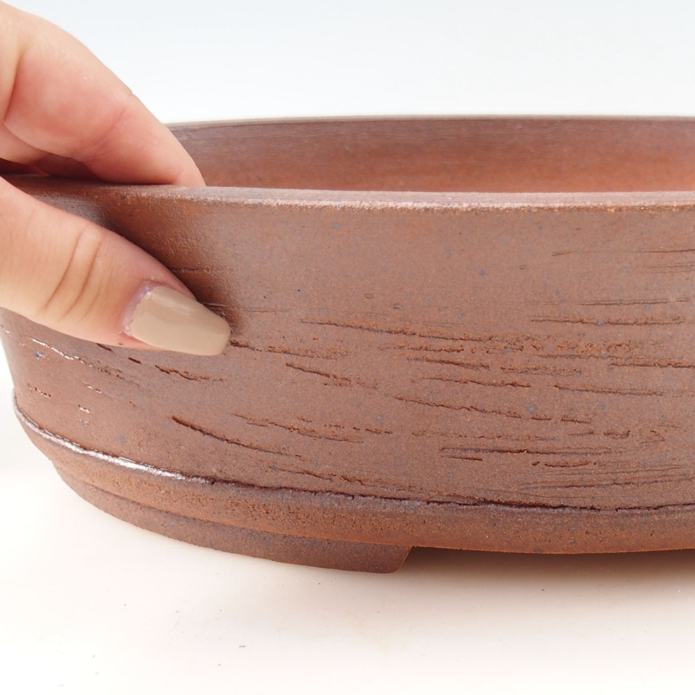 Bonsaischaal 34 x 26 x 8 cm , kleur bruin