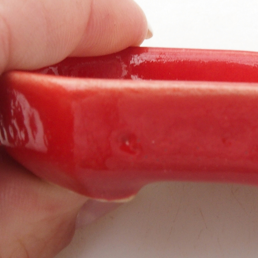 Mini bonsaischaal 5,5 x 4 x 1,5 cm, kleur rood