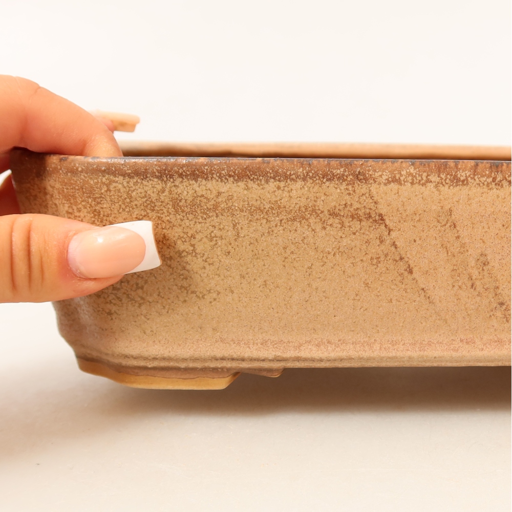 Keramische bonsaipot 21,5 x 18 x 6 cm, kleur: roze