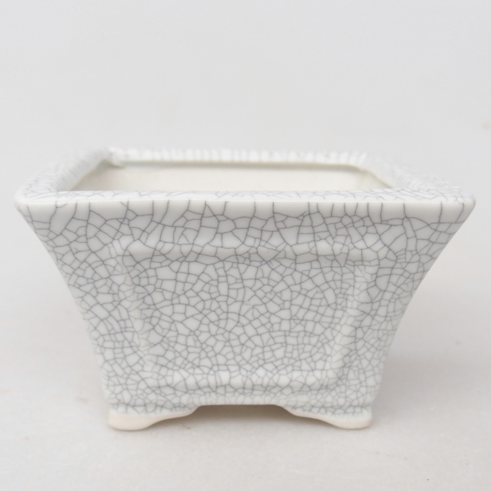 Bonsaischaal van keramiek 8,5 x 8,5 x 5 cm, raku kleur