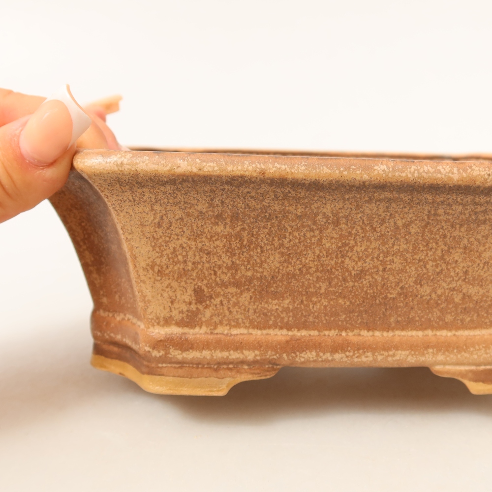 Keramische bonsaipot 18 x 15 x 6 cm, kleur: roze
