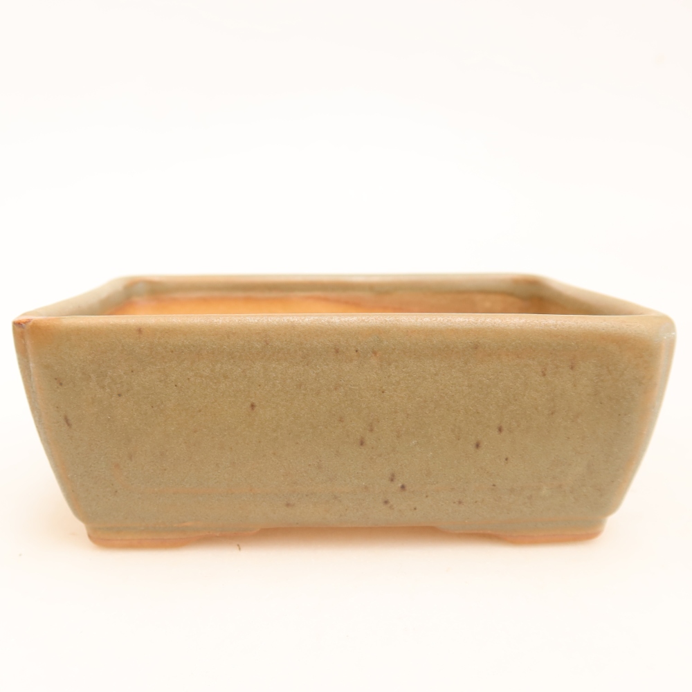 Keramische bonsaipot 13 x 9 x 5 cm, kleur grijs