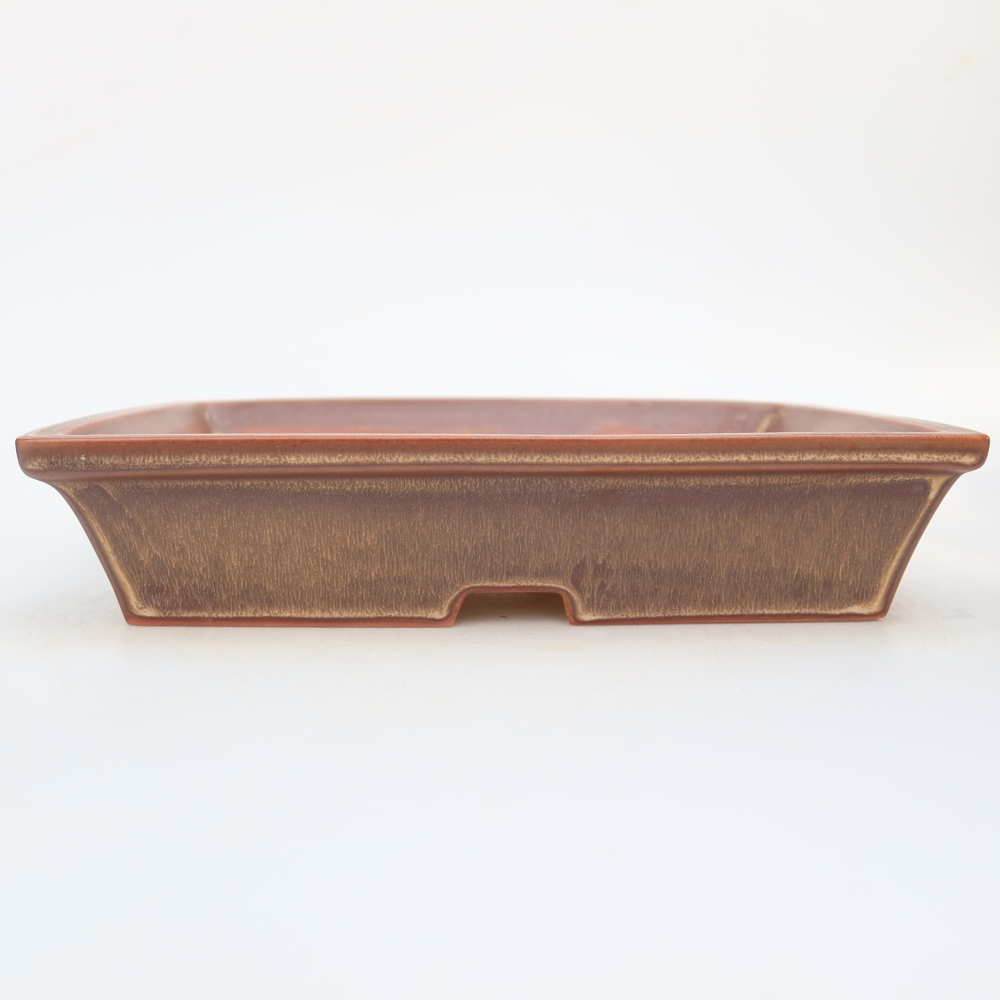 Keramische schaal  26 x 20 x 5 cm, kleur: bruin
