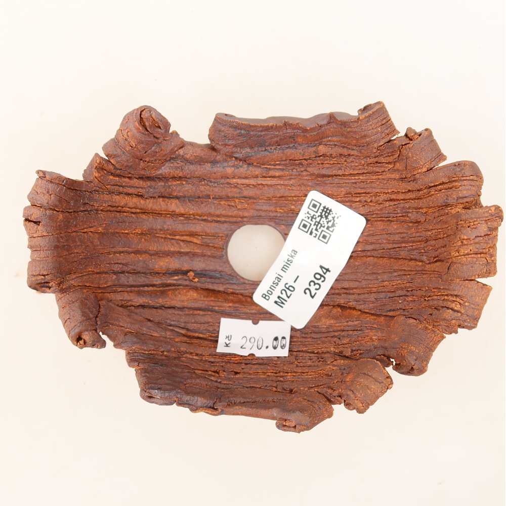 Keramische schaal  12 x 8,5 x 5,5 cm, kleur bruin