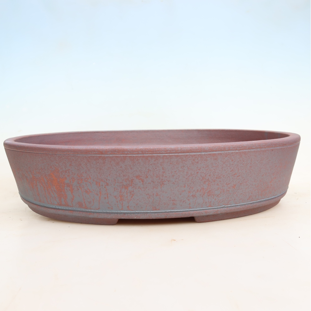 Keramische bonsaipot 38 x 31,5 x 8 cm, metaalachtige kleur