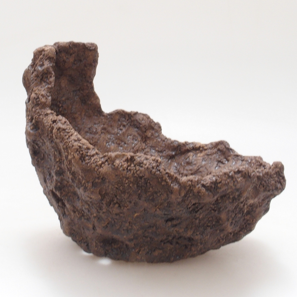 Keramisch Schelp 13 x 11 x 12 cm , kleur bruin