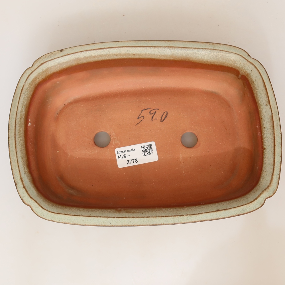Keramische schaal  24 x 17 x 6 cm, kleur: beige