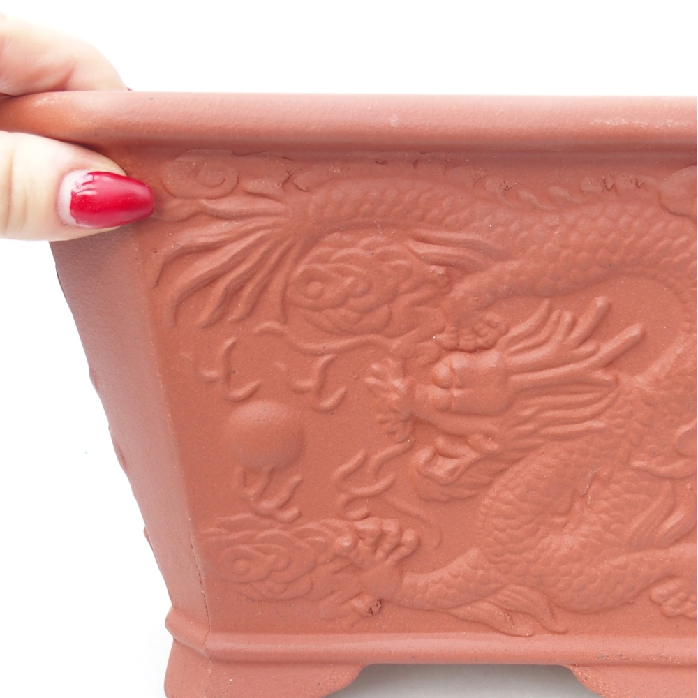 Kom 21 x 21 x 14 cm baksteenkleur