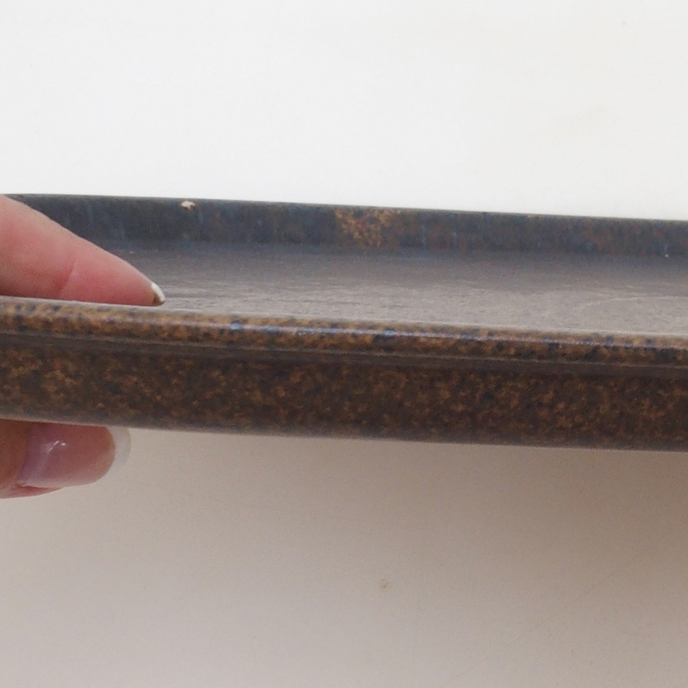 Keramische kom H10 - 34 x 23,5 x 1,5 cm - bruin