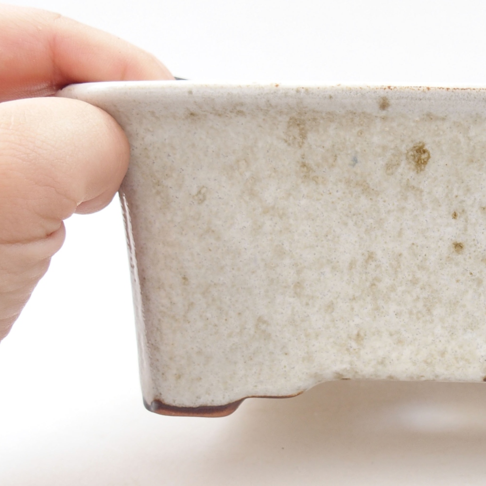 Bonsaischaal van keramiek 22 x 17 x 5 cm, groen