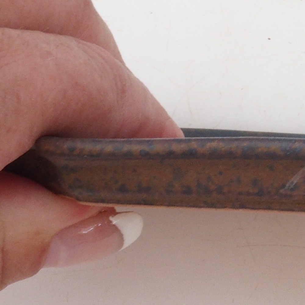 Keramische kom H01 - 11,5 x 8 x 0,5 cm - bruin