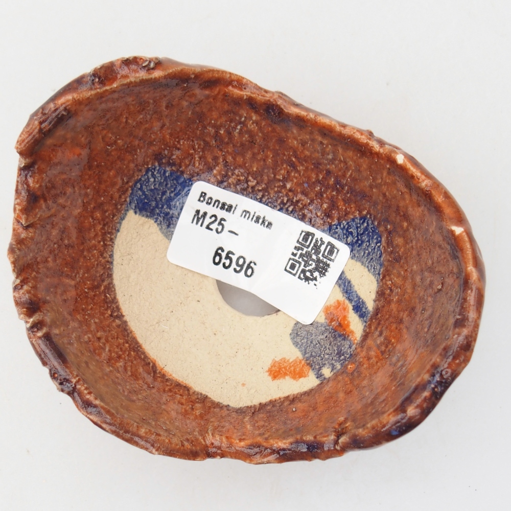 Keramische schaal 8 x 9,5 x 5 cm , kleur oranje