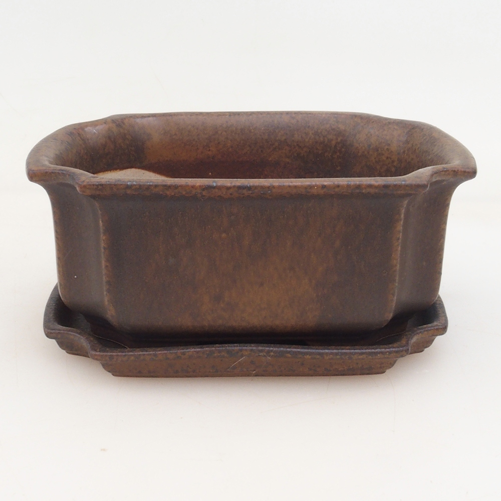 Bonsaischaal + schotel H01 - 12x9x5 cm