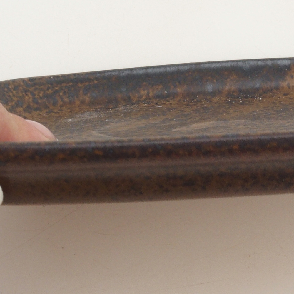 Keramische kom H25 - 20,5 x 14,5 x 1,5 cm - bruin