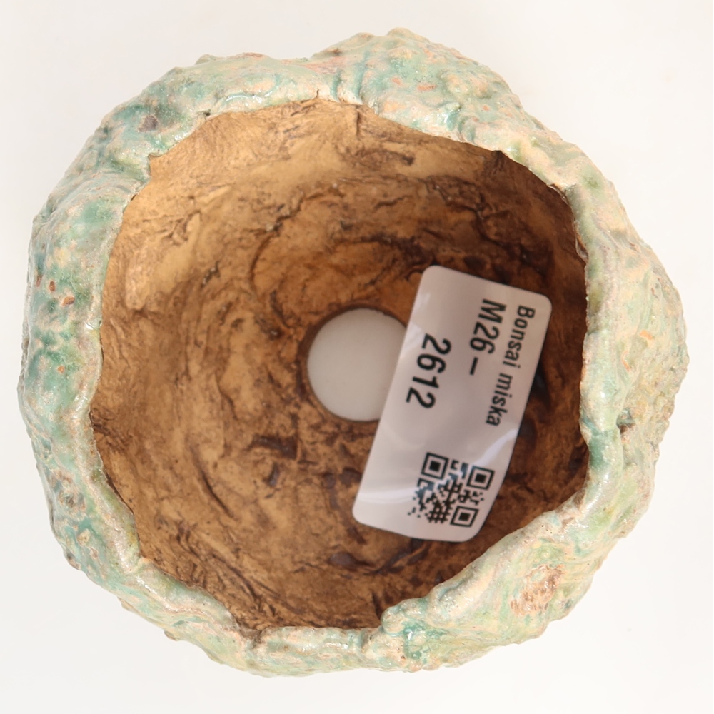 Keramische schaal  7,5 x 7 x 6,5 cm, kleur groen