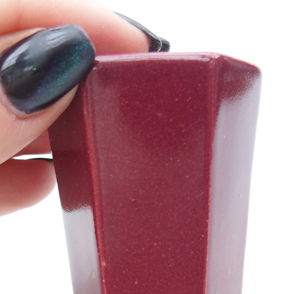 Mini bonsaischaal 4 x 3,5 x 5,5 cm, bordeauxrood