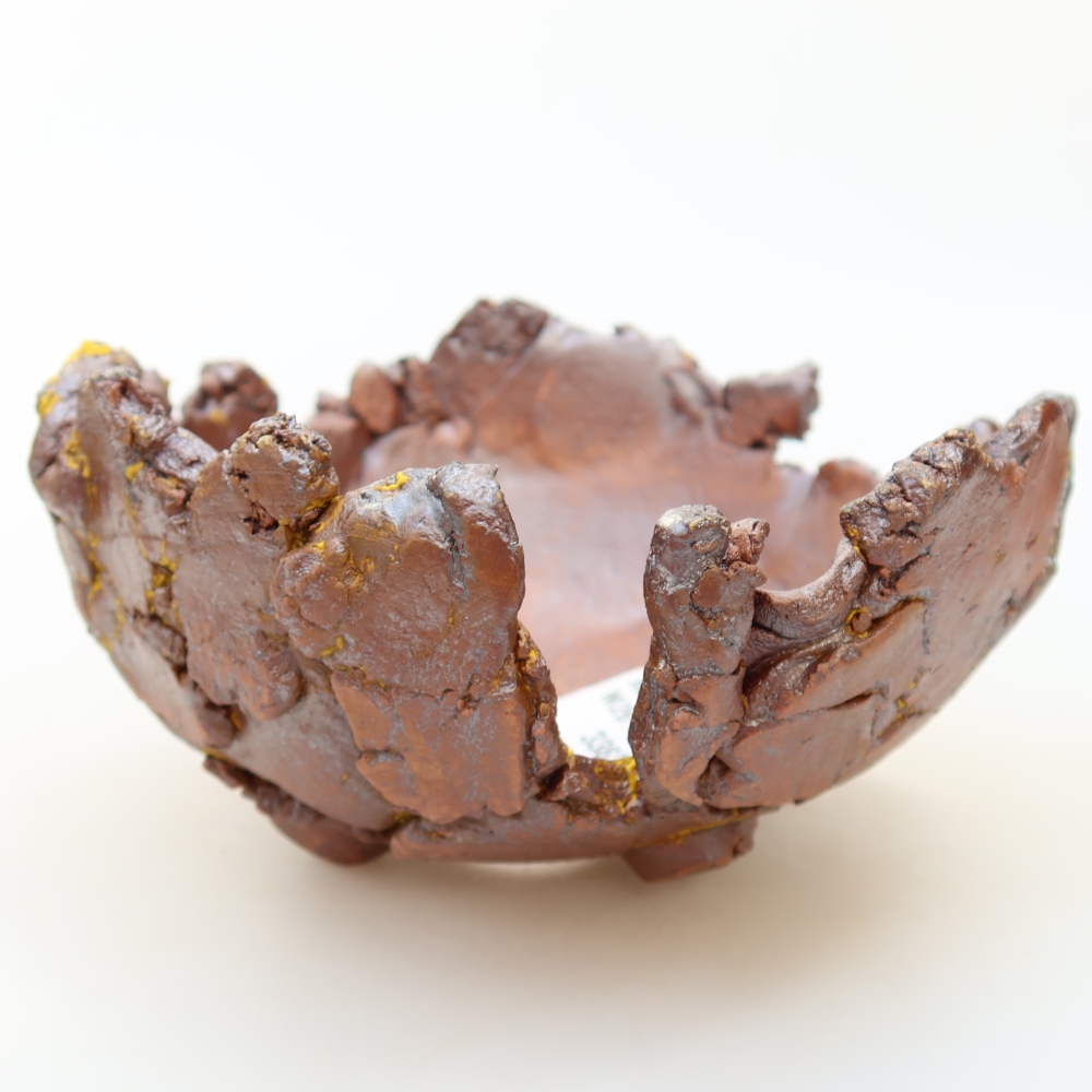 Keramische schaal 14 x 14 x 8,5 cm, kleur: geel