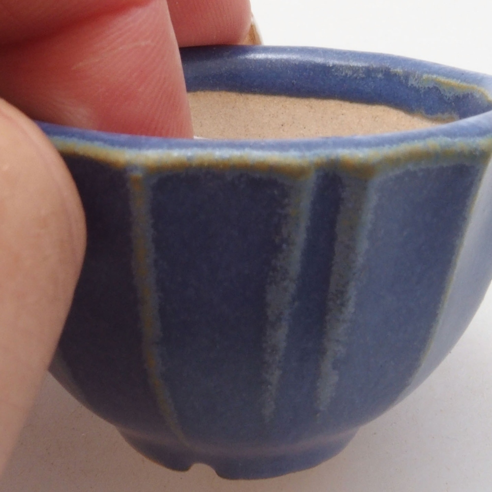 Mini bonsaischaal 5 x 5 x 3 cm, blauw