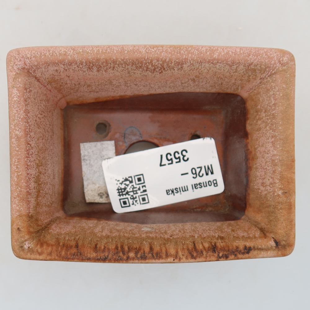 Keramische bonsaipot 8,5 x 6 x 4 cm, kleur: roze