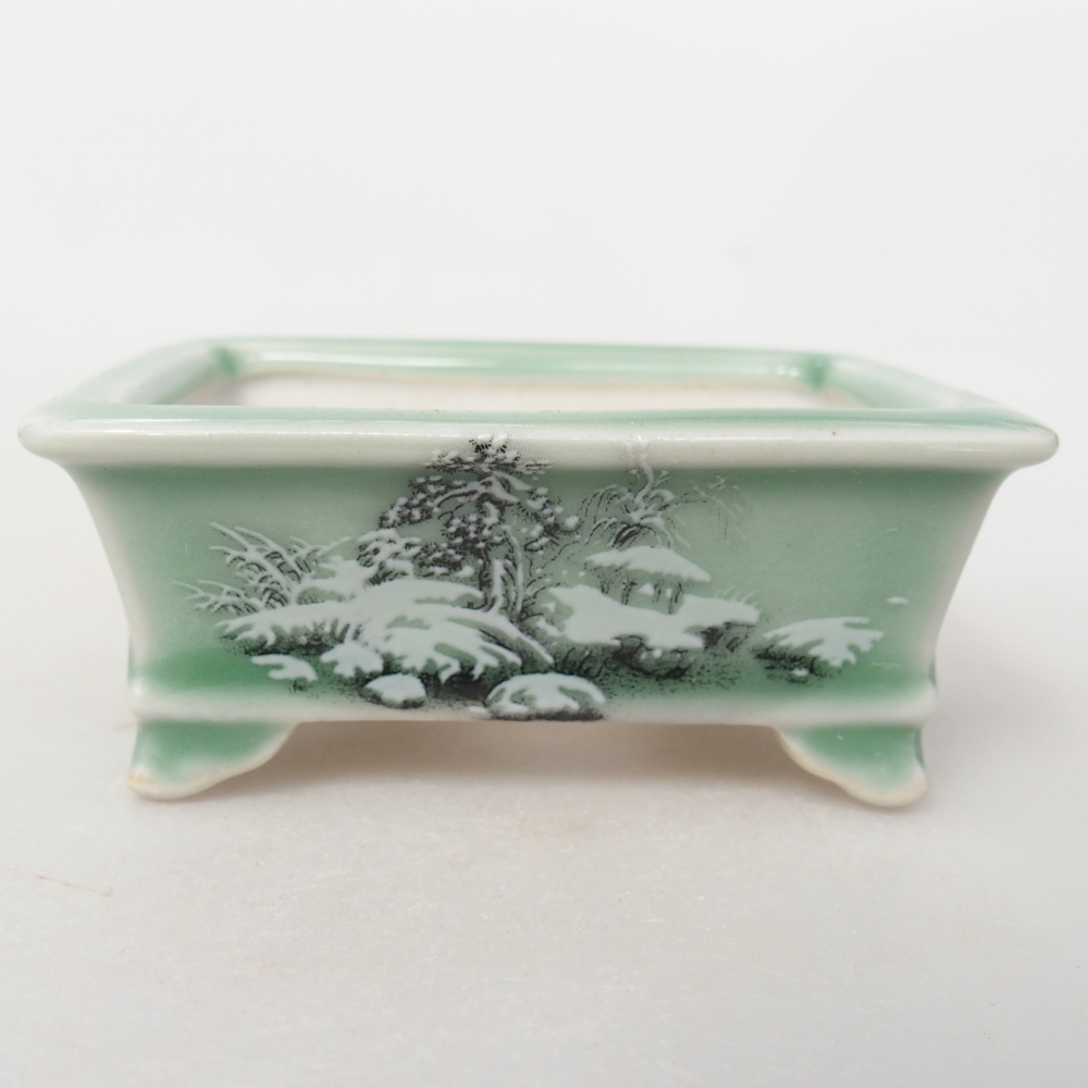 Mini bonsaischaal 8 x 6 x 3 cm, groen