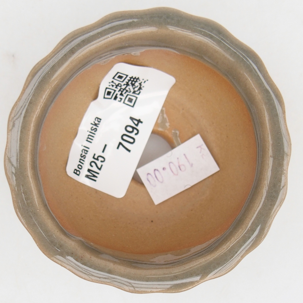 Bonsaischaal van keramiek 26 x 26 x 8 cm, kleur rood