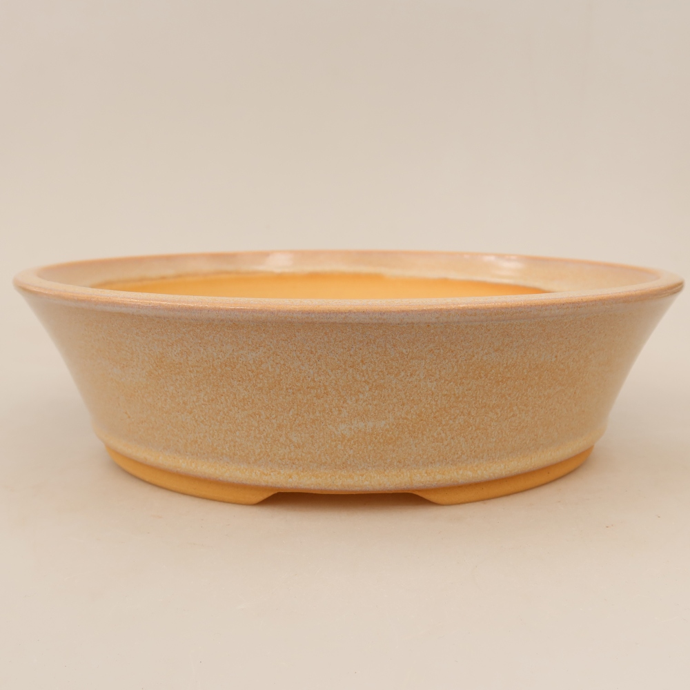 Keramische bonsaipot 27 x 27 x 7 cm, kleur beige