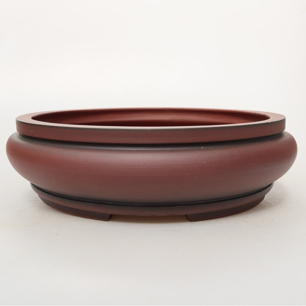 Keramische schaal  24,5 x 24,5 x 7,5 cm, kleur baksteenrood