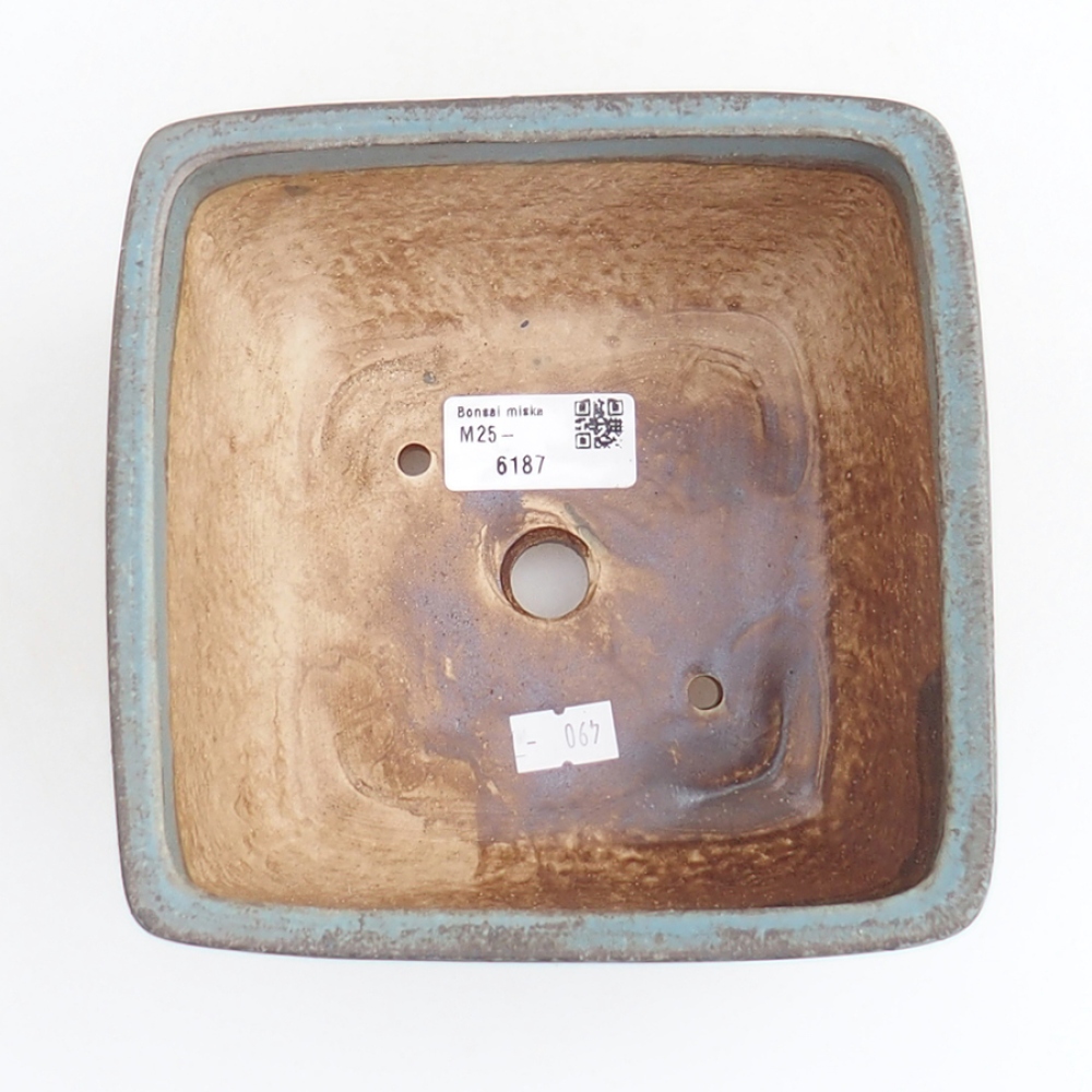 Bonsaischaal van keramiek 10,5 x 10,5 x 7 cm, roze