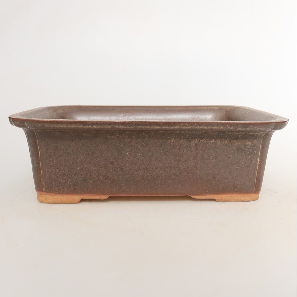 Keramische schaal  20 x 15,5 x 5,5 cm, kleur bruin