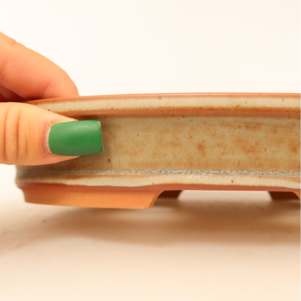 Keramische schaal  21 x 14,5 x 3,5 cm, kleur: beige