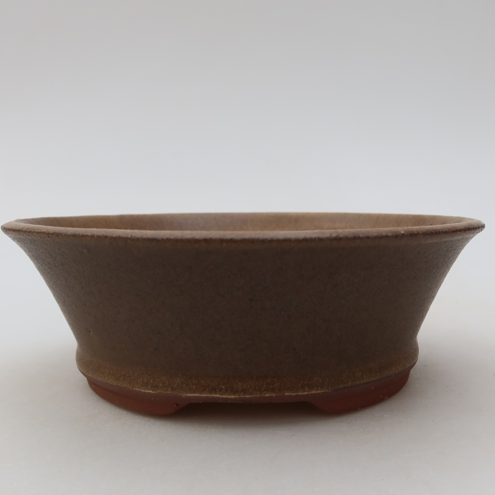 Keramische bonsaipot 15 x 15 x 5 cm, kleur bruin