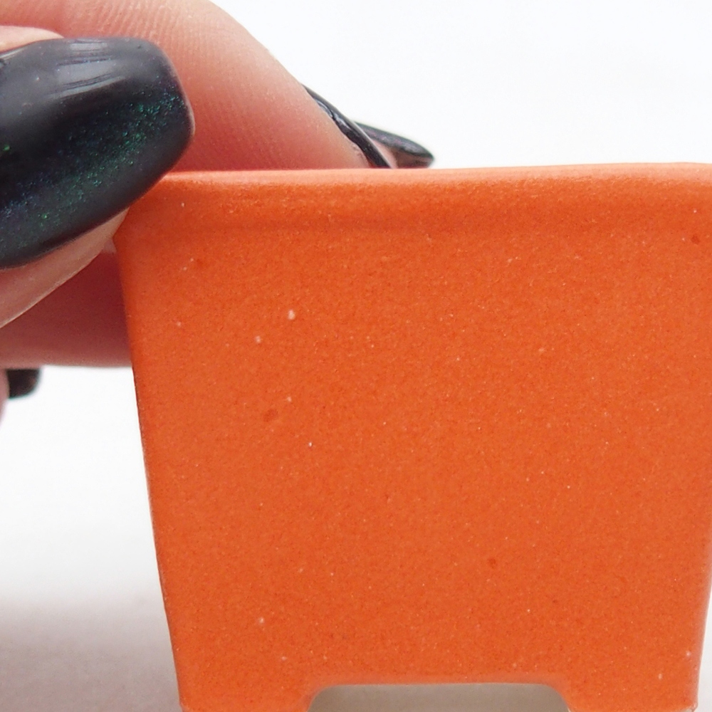 Mini bonsaischaal 3,5 x 3,5 x 3 cm, oranje