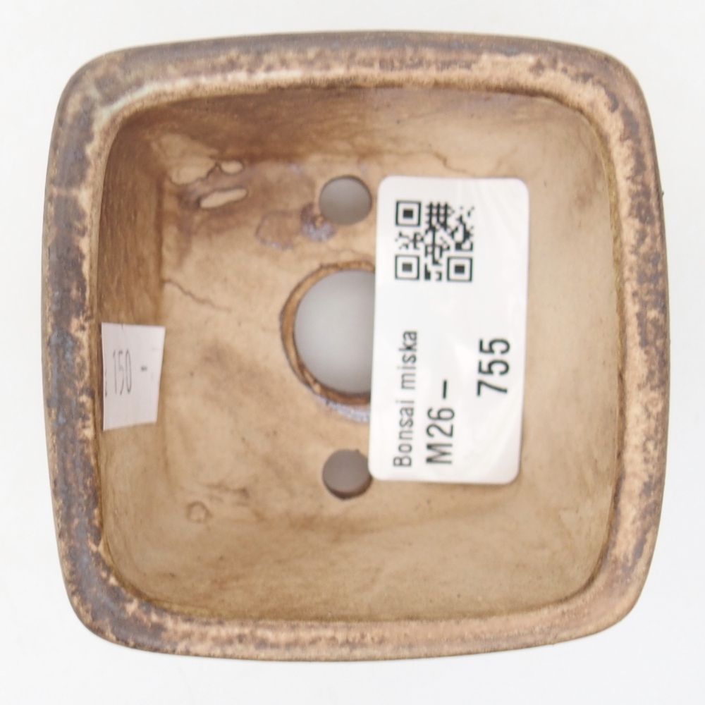 Bonsaischaal van keramiek 6 x 6 x 4,5 cm, groen