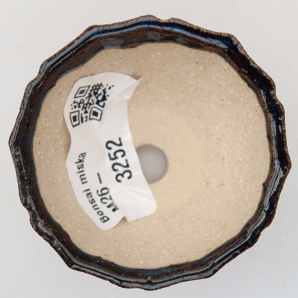 Keramische bonsaipot 5,5 x 5,5 x 3,5 cm, kleur: blauw