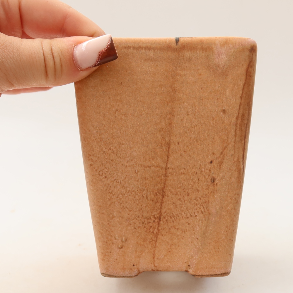 Bonsaischaal van keramiek 8,5 x 8,5 x 11 cm, roze