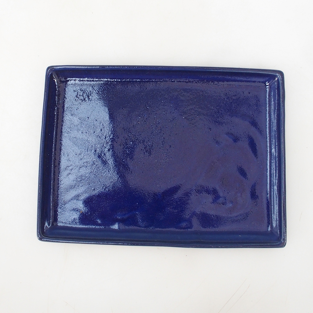 Bonsai schotel rechthoekig 22,5 x 17 x 1,5 cm - blauw