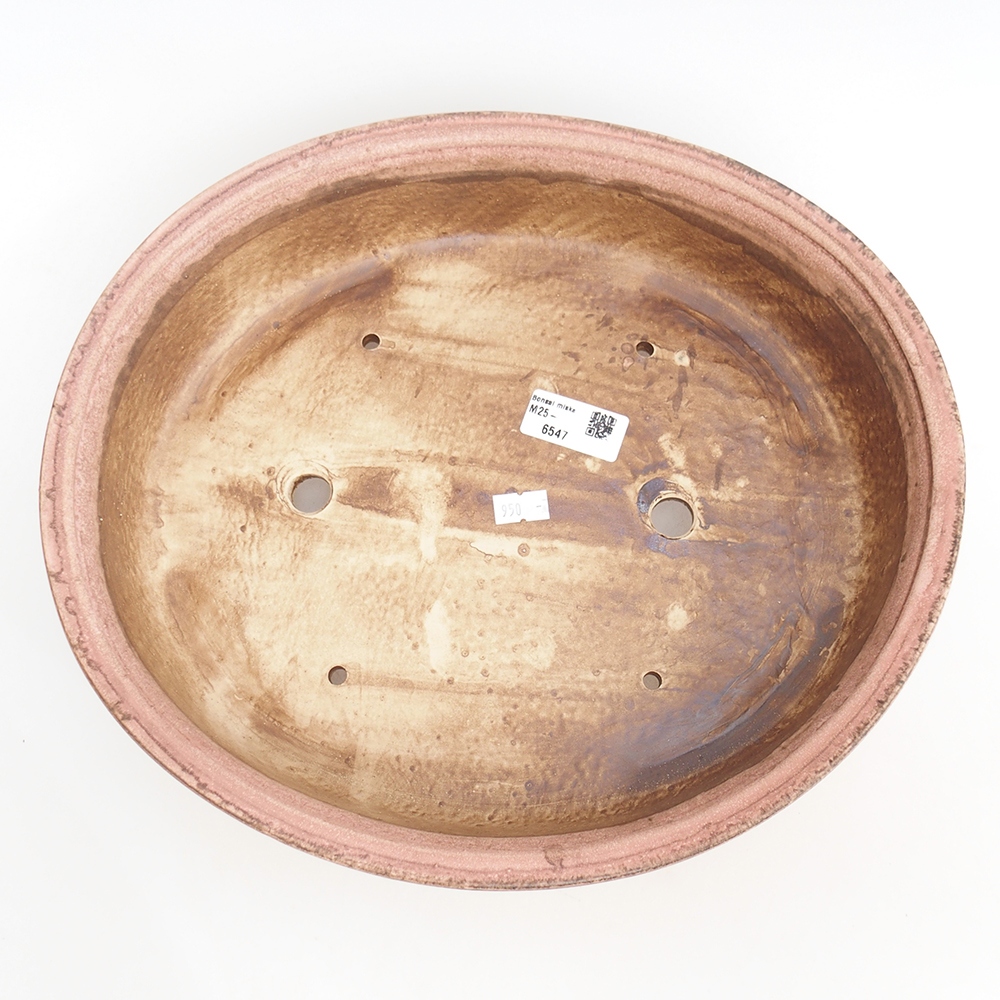 Bonsaischaal van keramiek 32,5 x 28 x 7,5 cm, roze