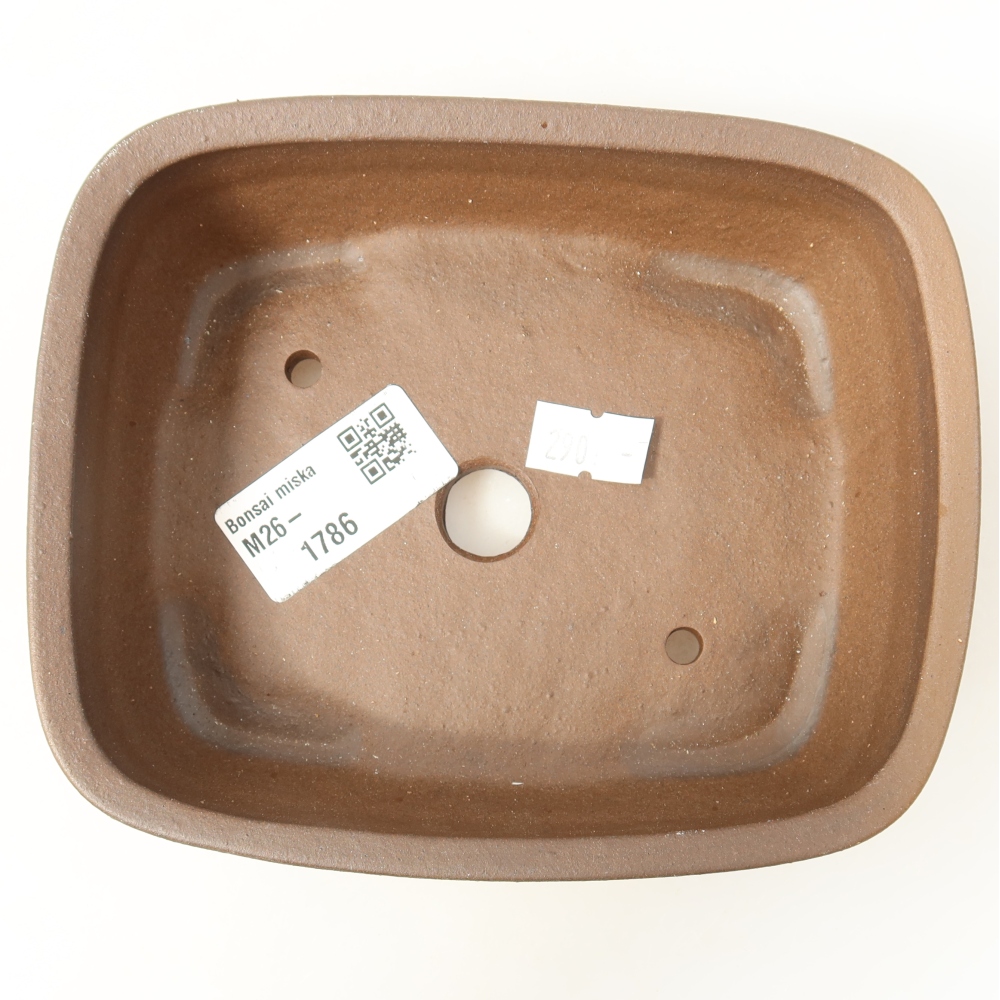 Keramische bonsaipot 14,5 x 11,5 x 4,5 cm, kleur bruin