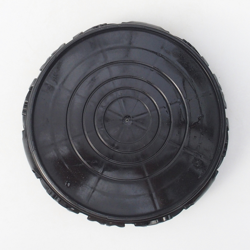 Kunststof bonsai tafel rond 17,5 x 17,5 x 4 cm, kleur zwart