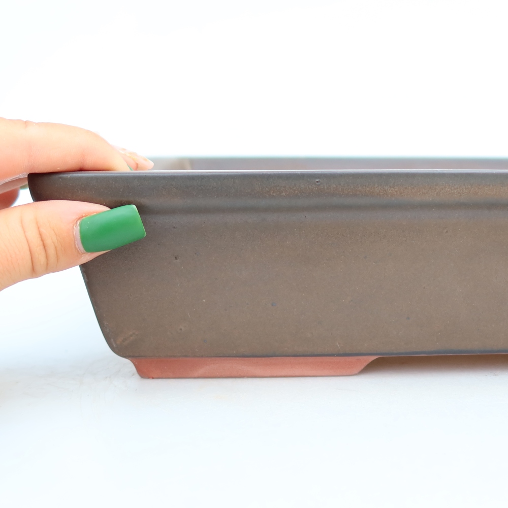 Keramische schaal  25,5 x 19 x 6,5 cm, kleur: bruin