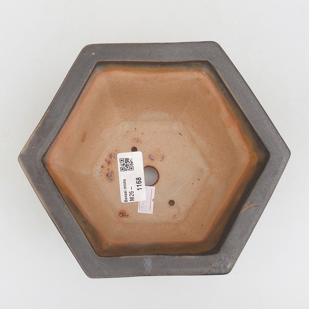 Bonsaischaal van keramiek 18 x 16 x 9 cm, groen