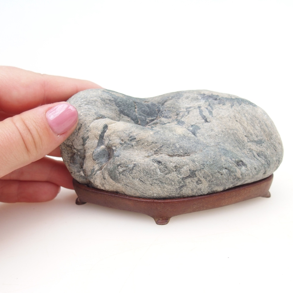 Suiseki - Steen met DAI (houten basis)