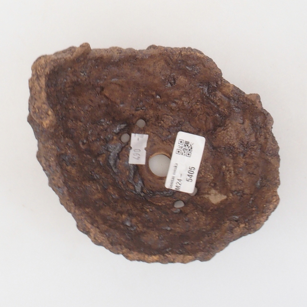 Keramisch Schelp 13,5 x 12 x 13,5 cm , kleur bruin