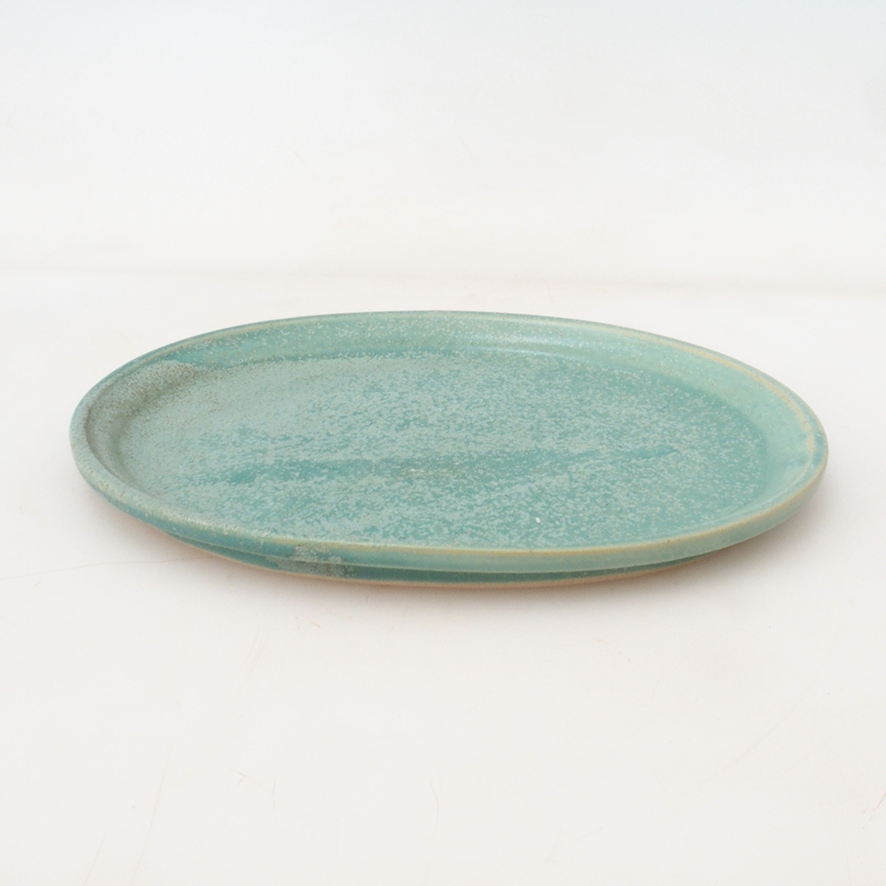 Bonsai ovaal schoteltje M - 22,5 x 18 x 1,5 cm - groen