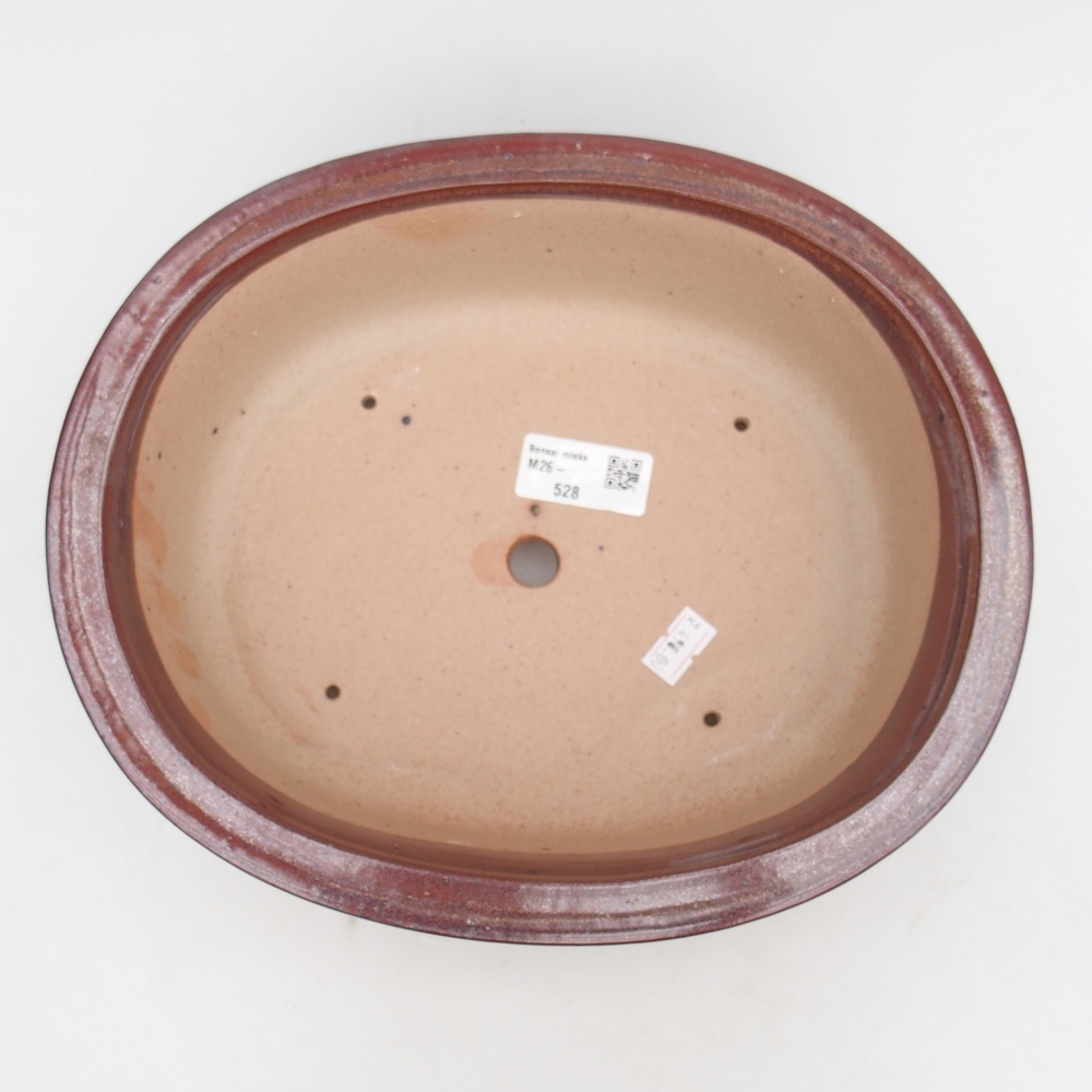 Bonsaischaal van keramiek 26 x 22 x 8 cm, bruin