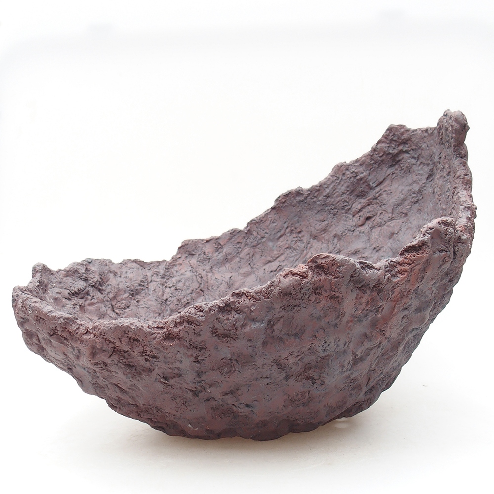 Keramisch Schelp 31 x 30 x 23 cm , kleur bruin