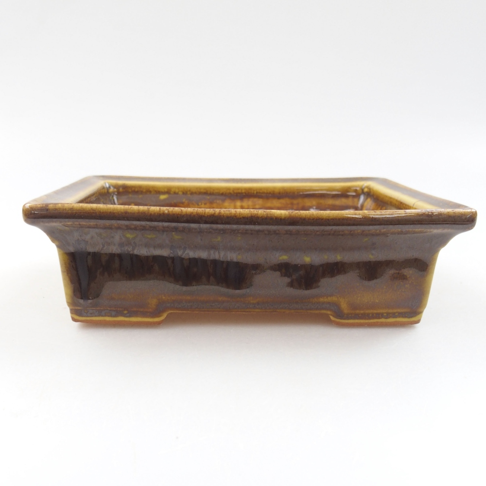 Bonsaischaal van keramiek 22 x 17 x 5 cm, groen