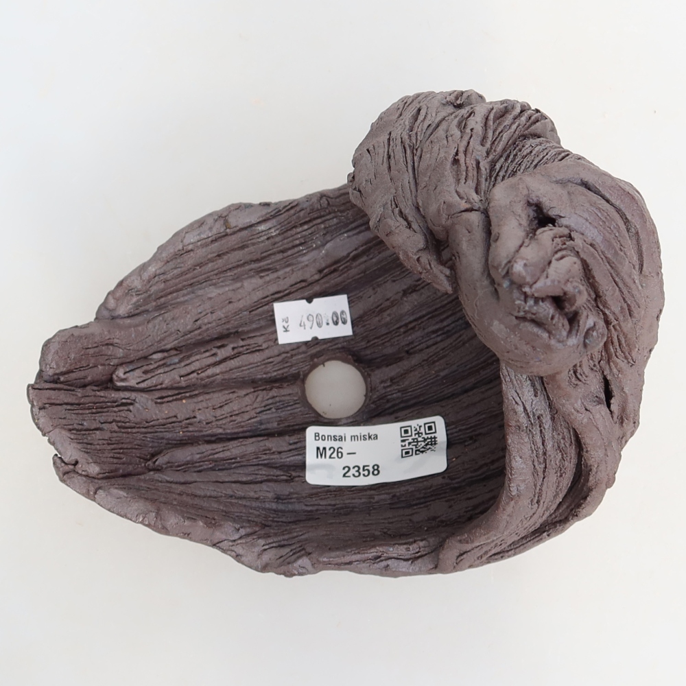 Keramische schaal  14,5 x 11,5 x 20 cm, kleur bruin