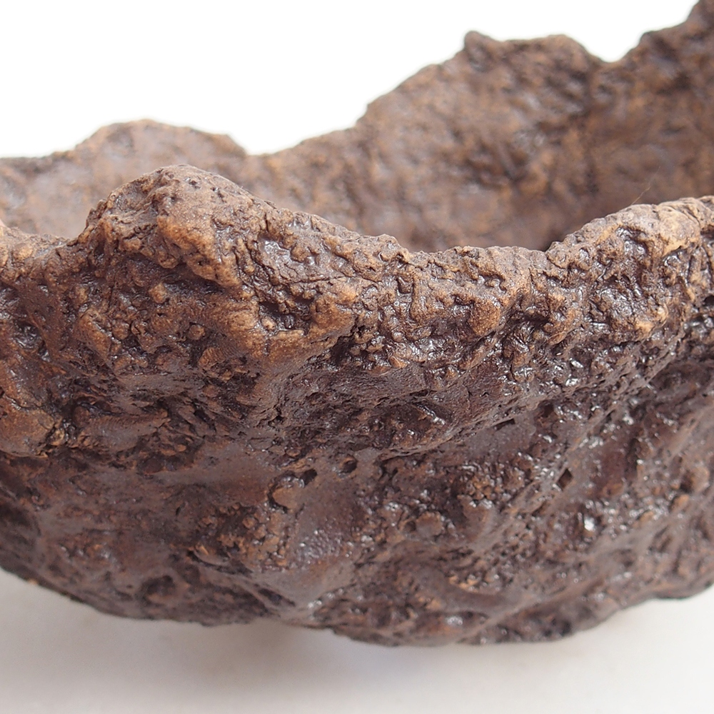 Keramische schaal 19 x 16 x 16 cm , kleur bruin