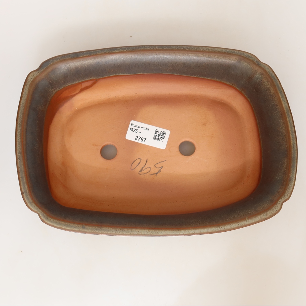 Keramische schaal  24 x 17 x 6 cm, kleur bruin